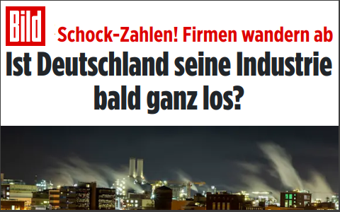 BILD-Zeitung über Deindustrialisierung